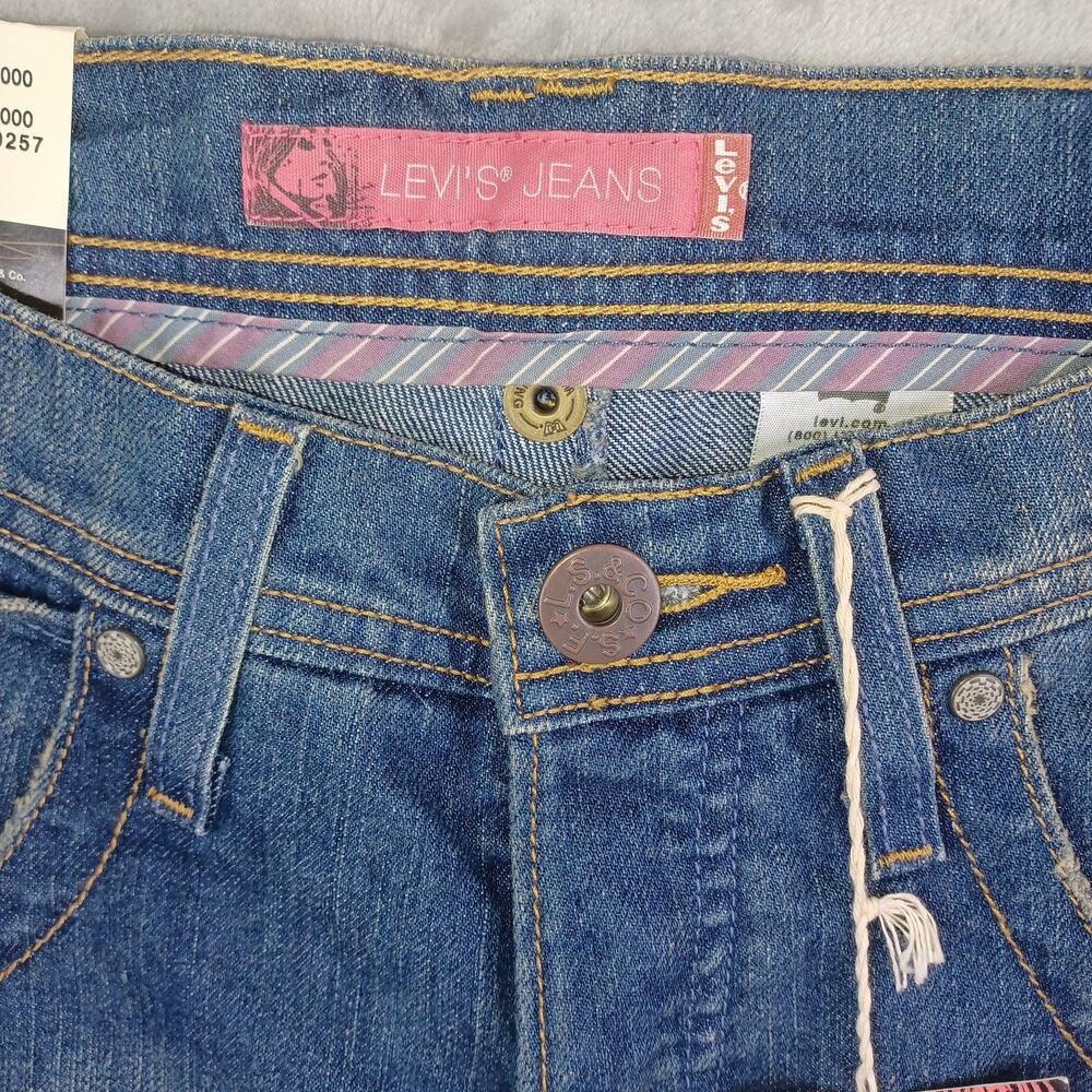 Vintage Levi's Jeans Denim Skimmer Shorts Women Size 3 Cutoff Lowrise Button Fly - Picture 4 of 16